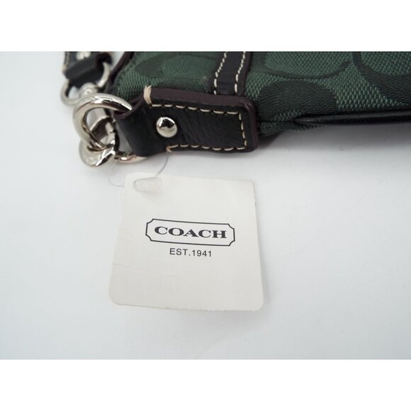 COACH Forest Green Pen Signature Swing Pack Crossbody Bag NWT - Picture 8 of 14